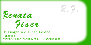 renata fiser business card